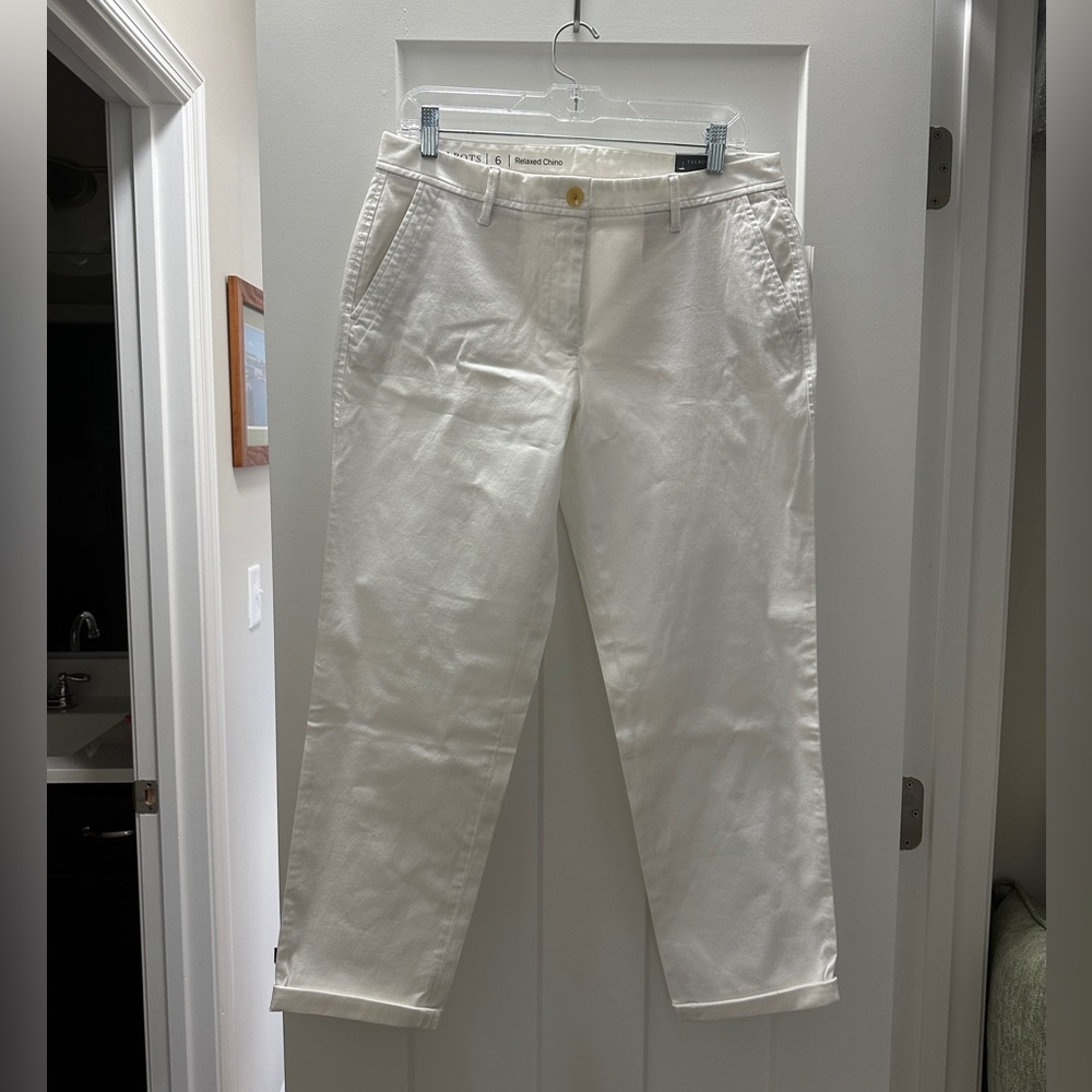 Talbots relaxed white chinos